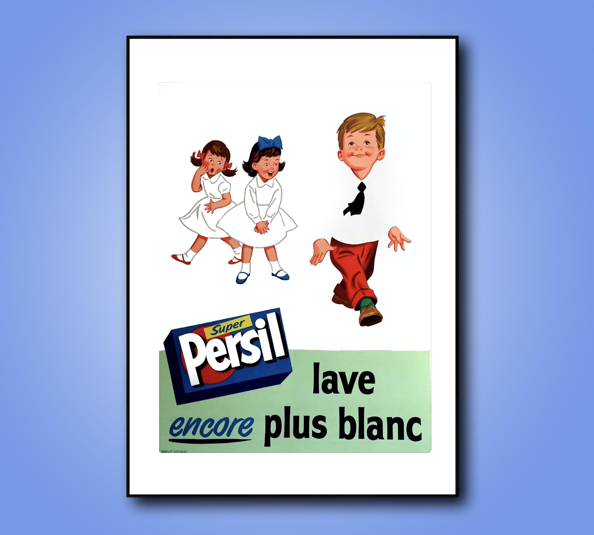 Affiche Persil lave plus blanc