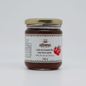 Alvena Gelée de Grenade Bio sans Sucres Ajoutés 240G