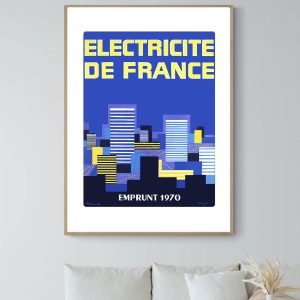 Affiche EDF 1970 Emprunt