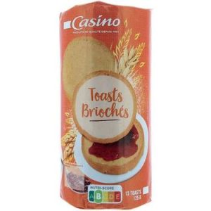 13 Toasts Briochés à la Farine de Blé Casino  125 g