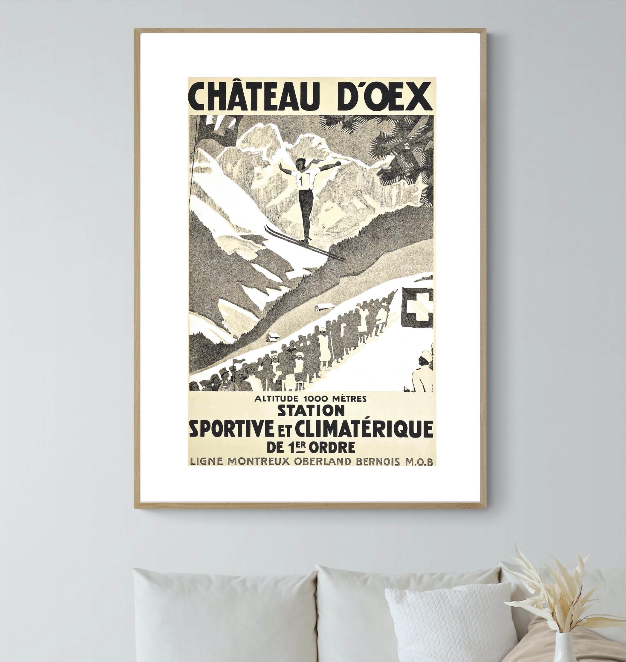 Affiche Suisse Château d’Oex