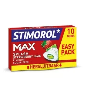 Stimorol max splash strawberry lime doosje (16x 22gr)