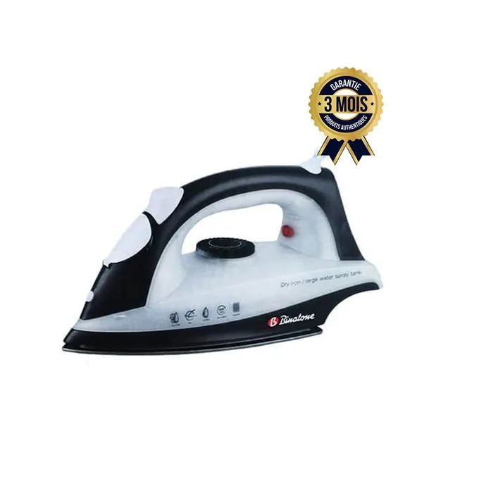 Binatone Fer à Repasser à Sec Avec Vaporisateur D’eau – BINATONE – DI-1206(MK4) – 1200W – 30ml – Noir/gris – Image 3