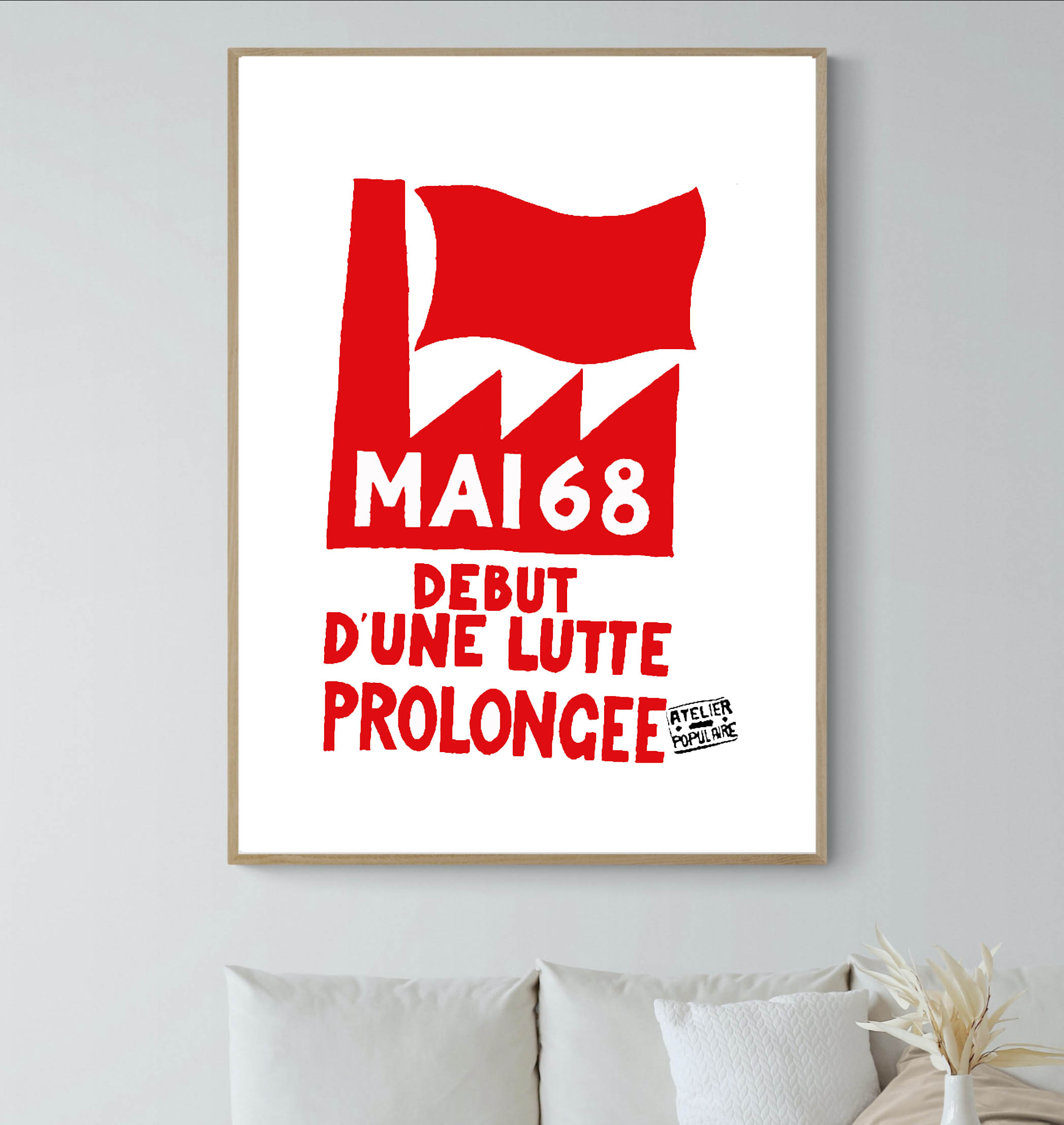 Affiche Mai 68 Lutte Prolongée
