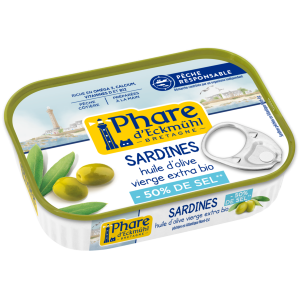 Phare d’Eckmuhl Sardine à l’Huile d’Olive -50% de Sel 115G