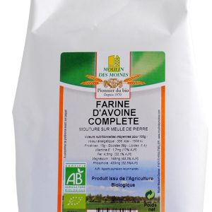Moulin des Moines Farine d’Avoine Complète 500G