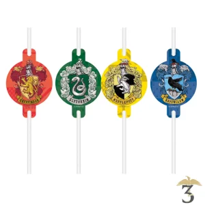 4 pailles en carton 4 maisons harry potter