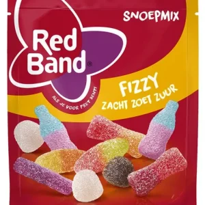 Red Band snoepmix fizzy zacht zoet zuur stazak 250 gr