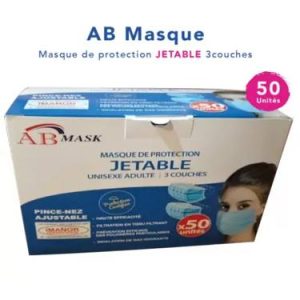 50 Masque Blue Jetable Haute Protection AB Mask