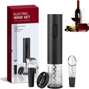 Ensemble tire-bouchon électrique – Noir