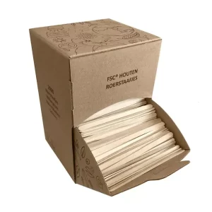 Houten roerstaafjes 11 cm