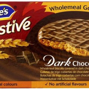 Biscuits Digestive Croustillants à la Farine de Blé et Chocolat Noir McVities 200 g