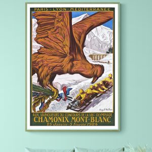 Affiche Chamonix Mont Blanc 1924