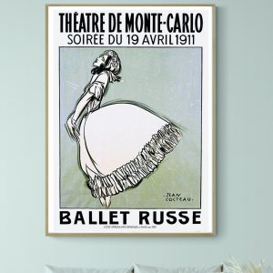 Affiche Théâtre du Monte Carlo, Ballet Russe – 1911