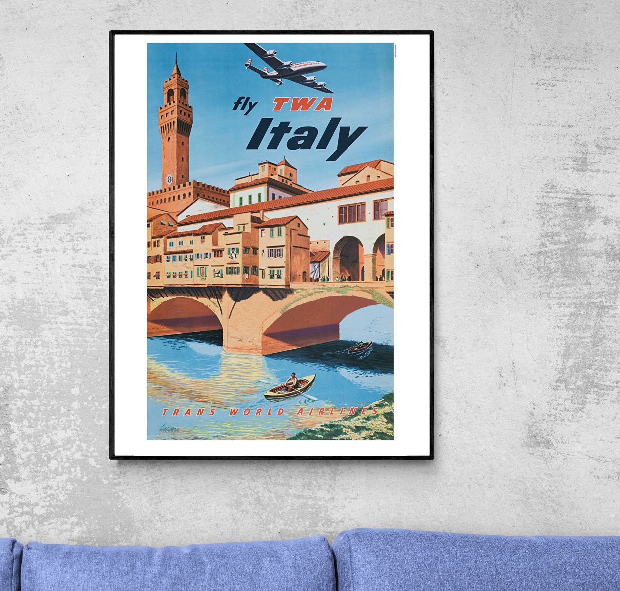 Affiche Fly TWA Italy