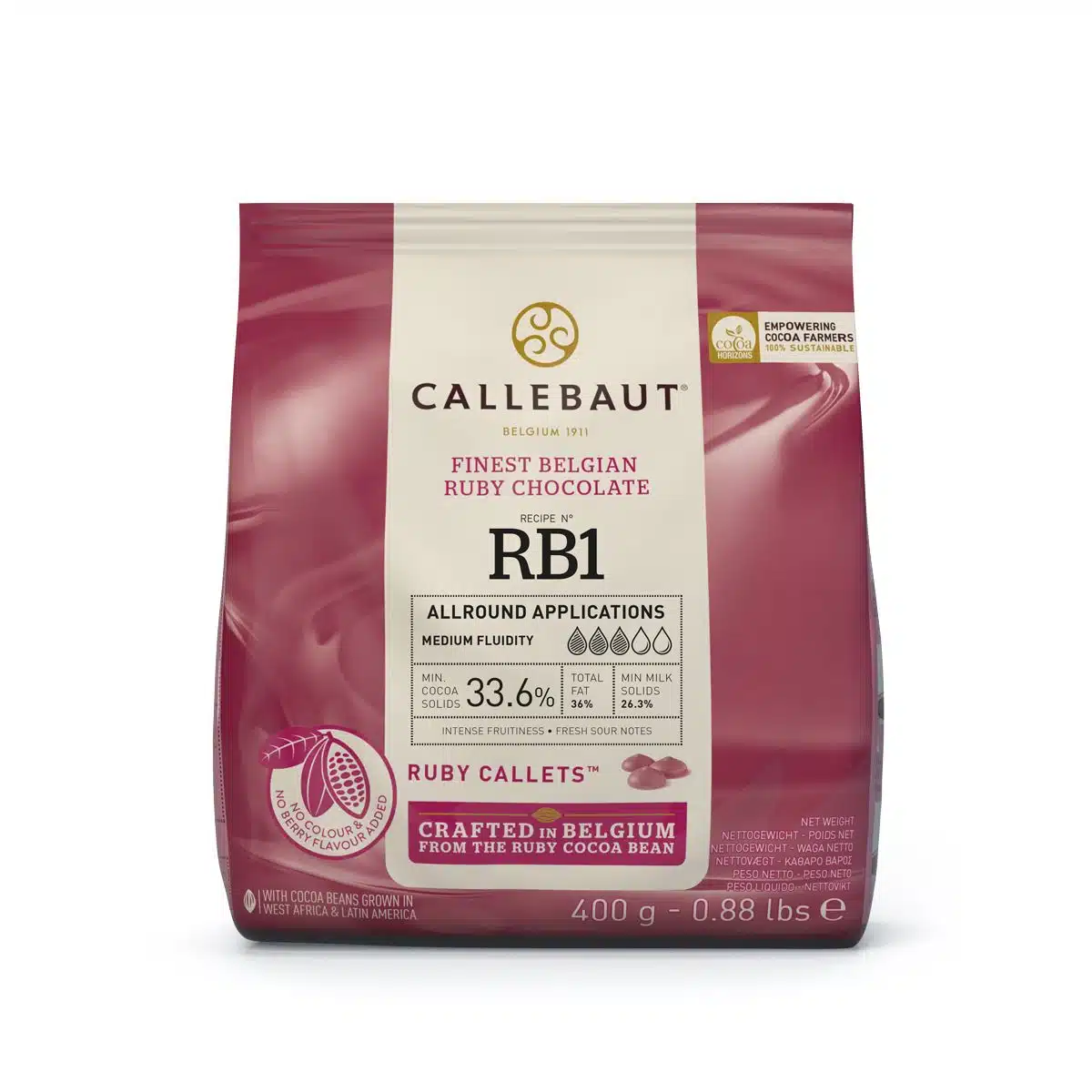 Chocolat de Couverture Ruby Callebaut 400g – Image 2