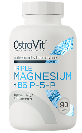 Triple Magnésium + B6 P-5-P 90 Gélules Complément alimentaire avec 3 formes différentes de magnésium et de vitamine B6