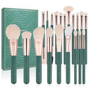 DUCARE – Set Pro Brush golden Emeraude avec pochette ( 20 pièces)