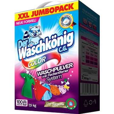 Détergent Lessive en poudre Color Der Waschkönig CG 7,5 kg (100 Lavages)