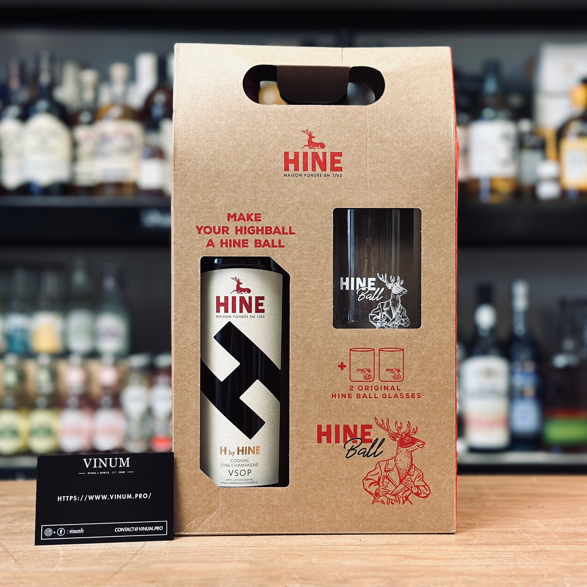 Coffret H by Hine + 2 verres