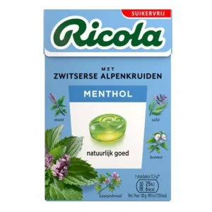 Ricola Menthol Suikervrij (20x 50gr)