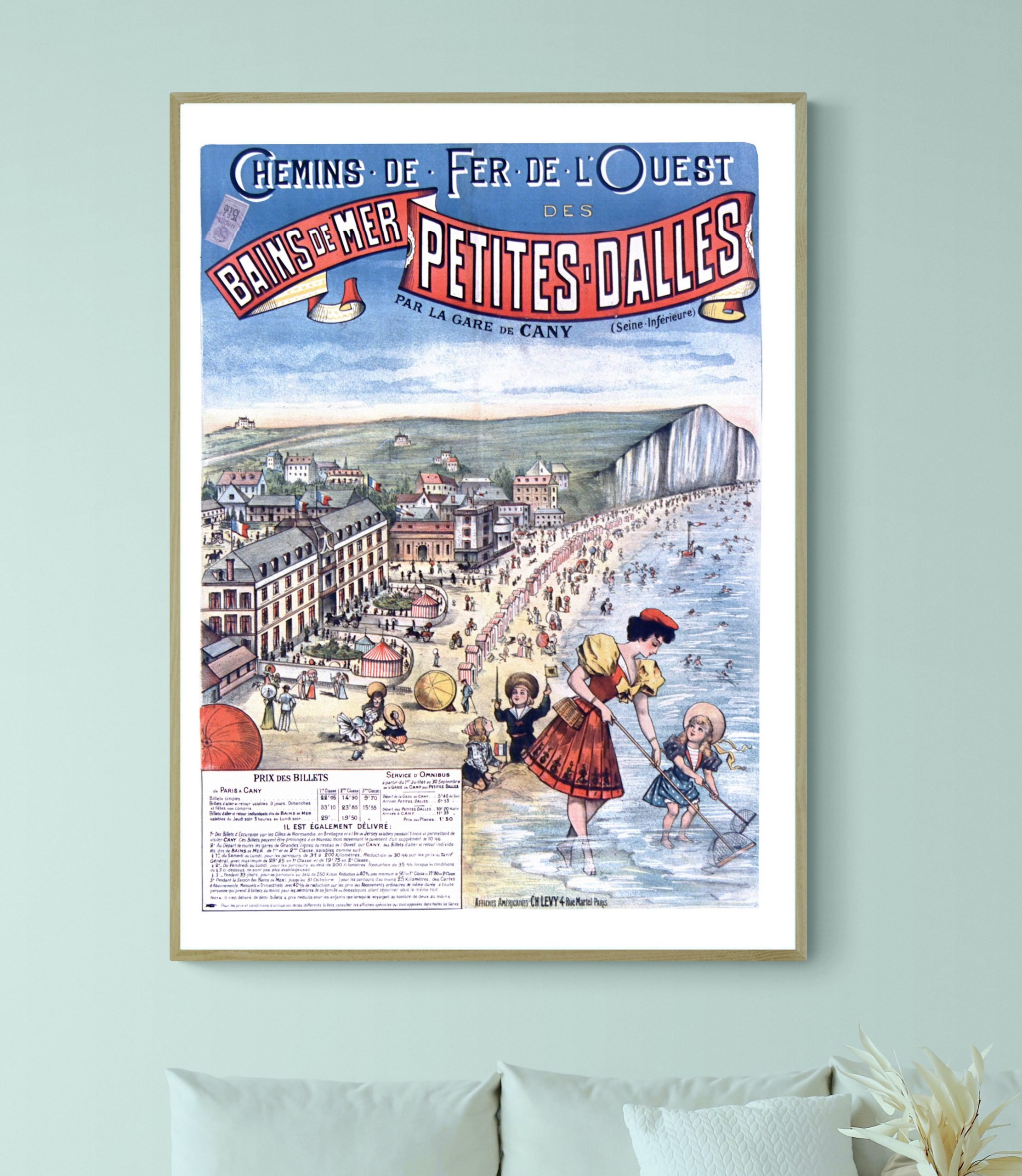 Affiche Bains de mer – Petites Dalles