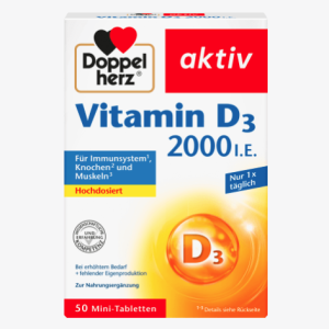 Doppelherz Vitamine D3 2000 I.E. comprimés 60 pcs