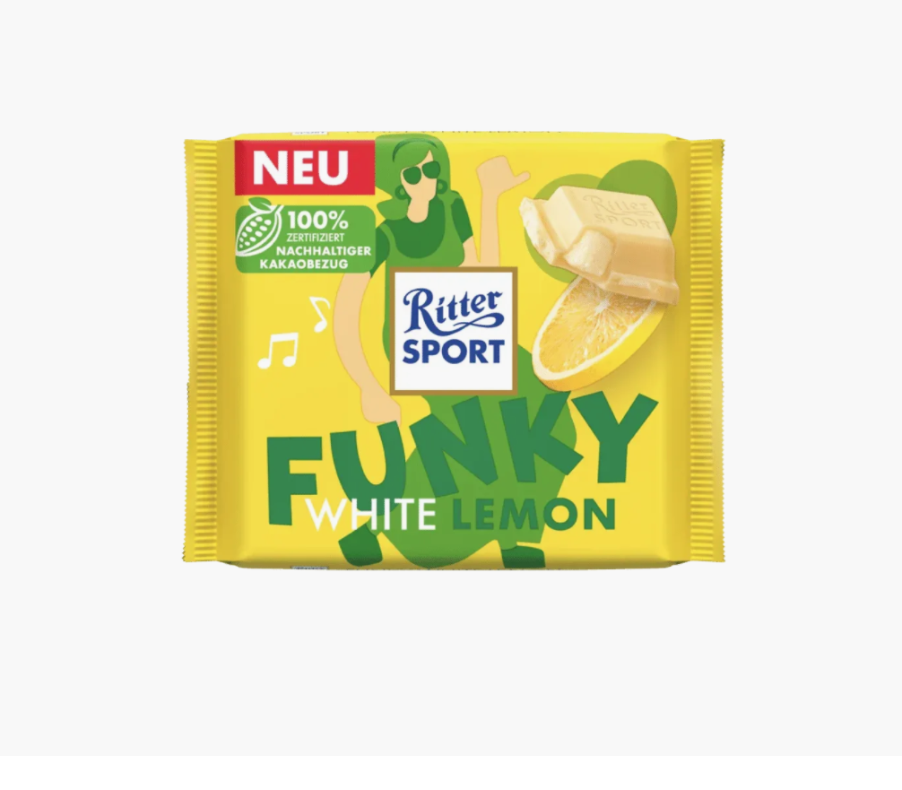 Ritter Sport Funky Citron Blanc, 100 g