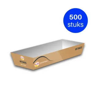 Van oers nummer 10 bakje voor frikandelbroodje 220 x 85 x 25 mm