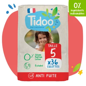 Tidoo Culotte d’Apprentissage Écologique Taille 5 / 12-18Kg Jumbo 36 Unités