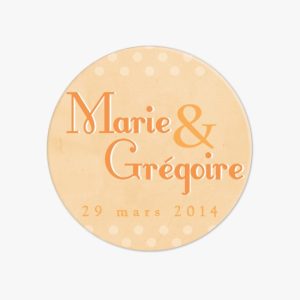 Badge Mariage Orange