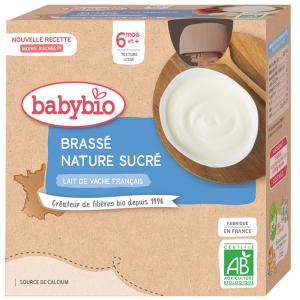 Babybio Brassé Nature Sucré 4X85G