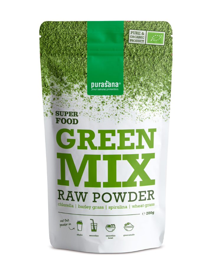 Purasana Green Mix Raw Powder 200G