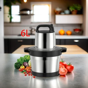 Foutou Mix Hachoir Électrique Professionnel 6L – Ultra Puissant en Acier Inoxydable