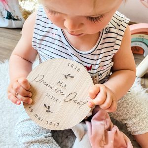 Carte étape bébé en bois