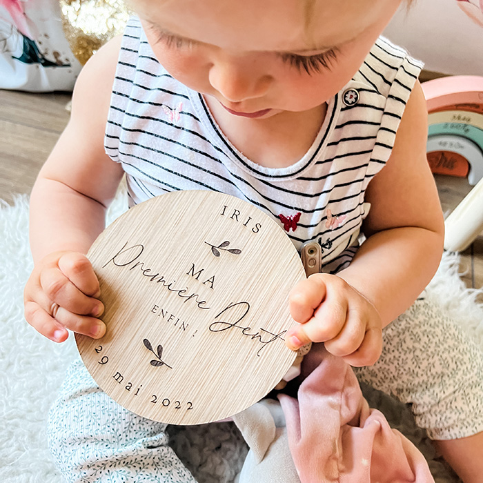 Carte étape bébé en bois