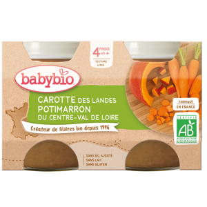 Babybio Pot Carotte Potimarron 2X130G