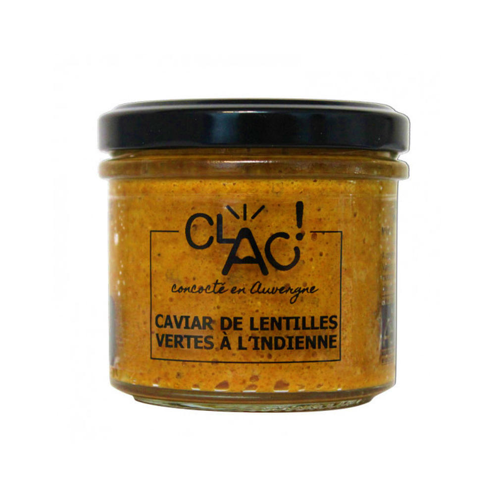 Caviar de Lentilles Vertes à l’Indienne – Conserverie Clac ! – 100gr