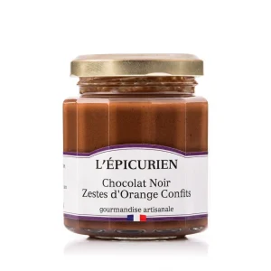 Pâte à tartiner Chocolat noir Zestes d’Orange Confits