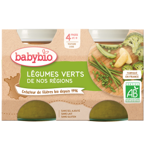 Babybio Pot Légumes Verts 2X130G