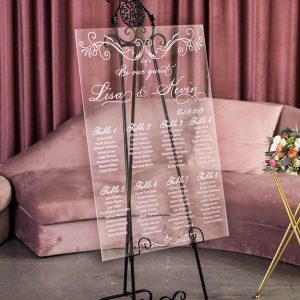 Plan de table Panneau Plexi Baroque