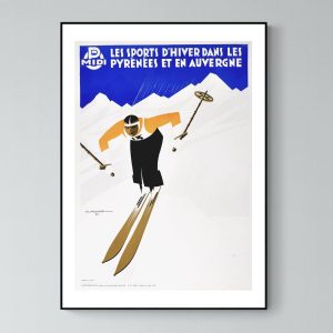 Affiche Pyrenees Auvergne Sports Hiver