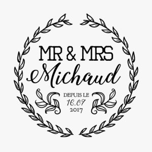 Tampon Mariage Mr & Mrs