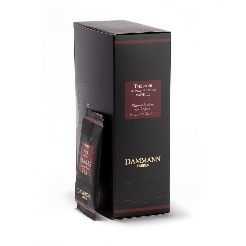 Vanille, thé noir, 24 sachets suremballés