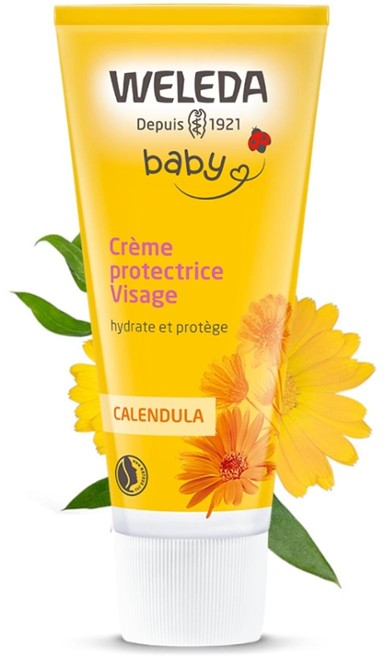 Weleda Crème Protectrice Visage Calendula Bébé 50Ml