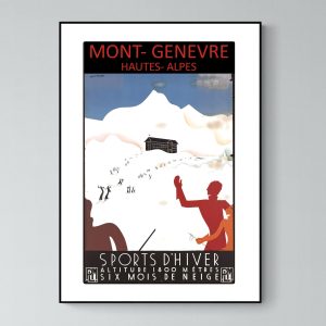 Affiche Alpes Mont Genevre