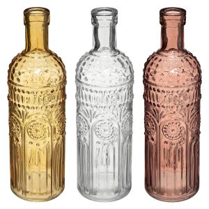 Lot de 3 vases bouteilles H25