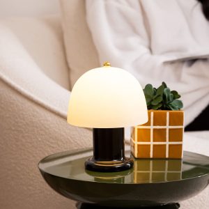 Lampe à poser champignon noir H21