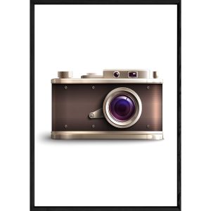 Tableau vintage photo avec cadre noir POP – Taille 23×32