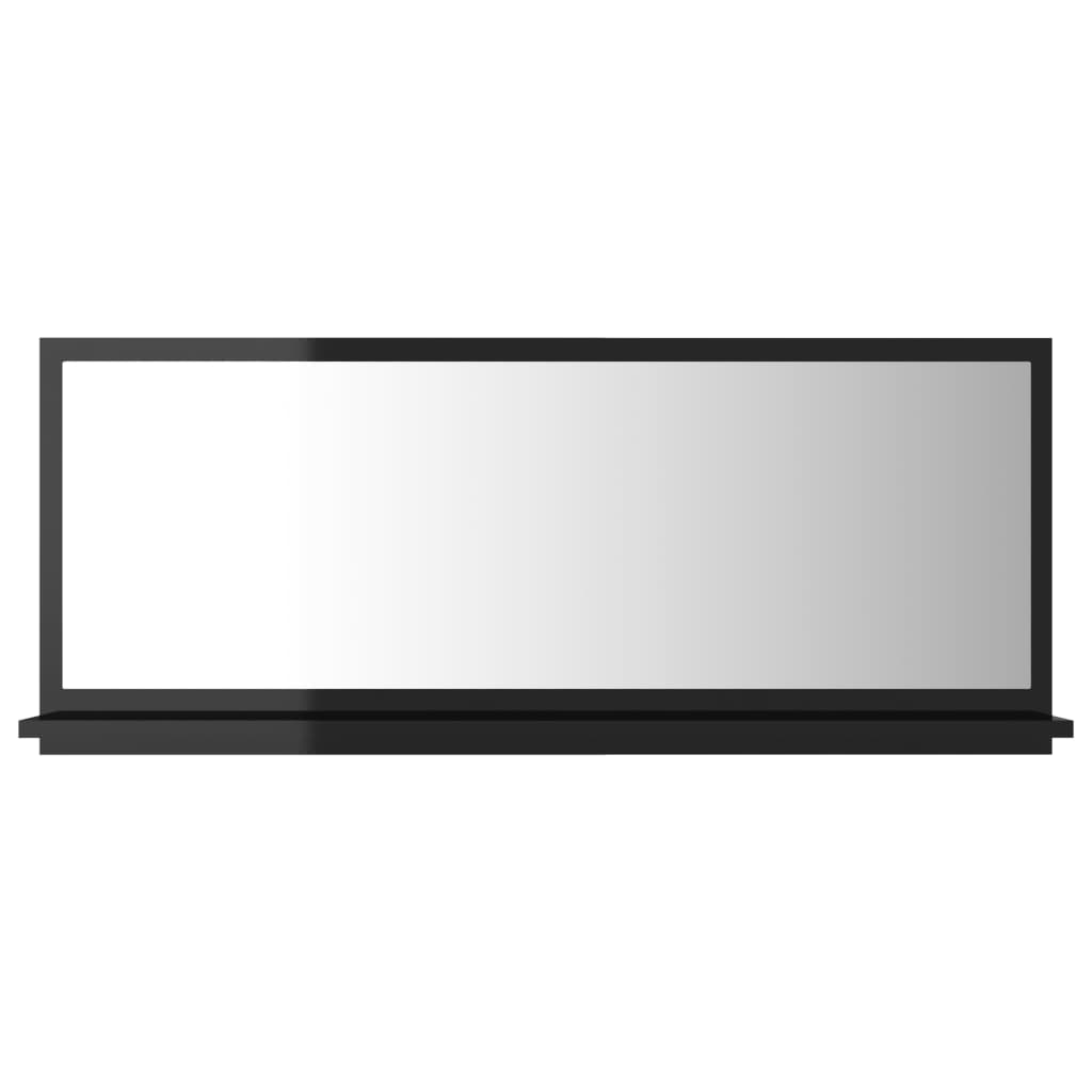 Miroir de salle de bain en bois noir laqué 90×36 (MARKETPLACE) – Image 3